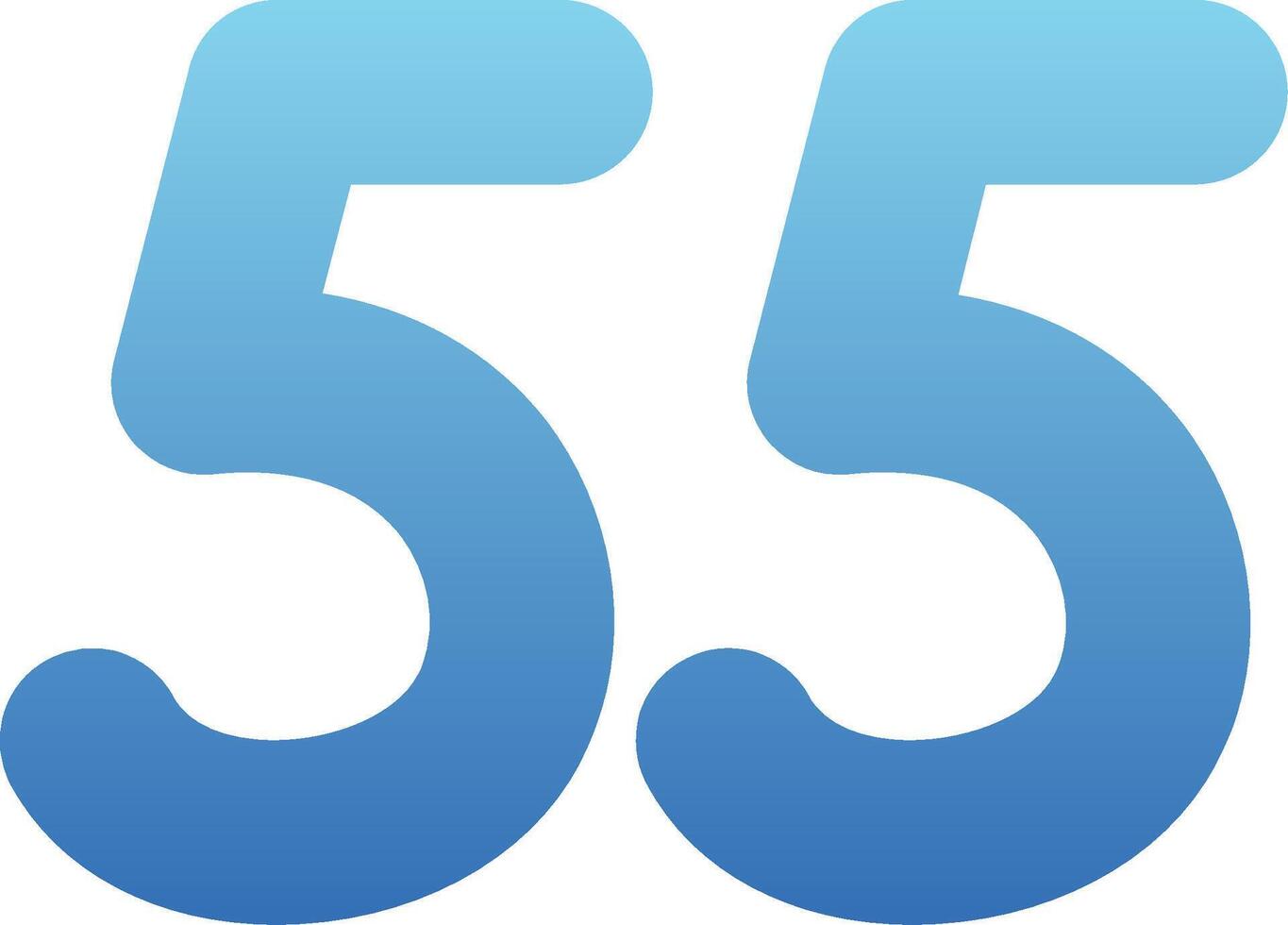 Fifty five Glyph Gradient Icon vector