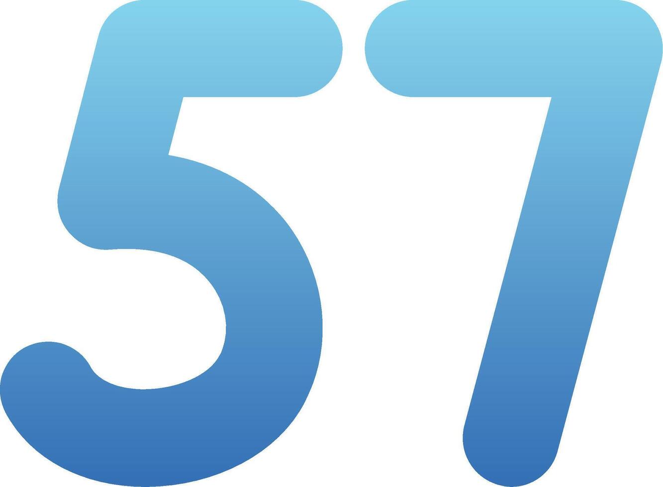 Fifty seven Glyph Gradient Icon vector