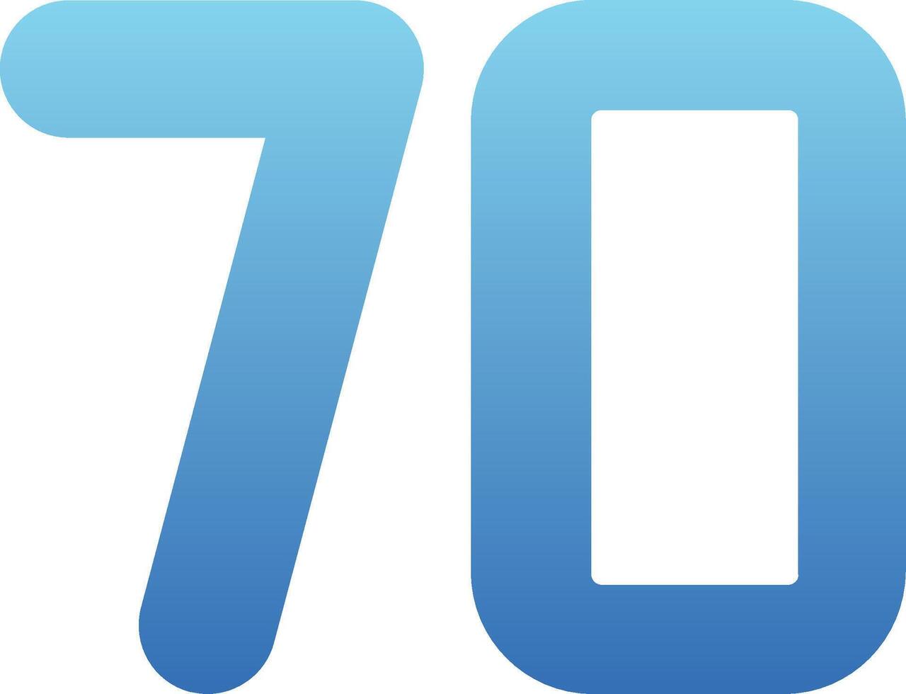 Seventy Glyph Gradient Icon vector