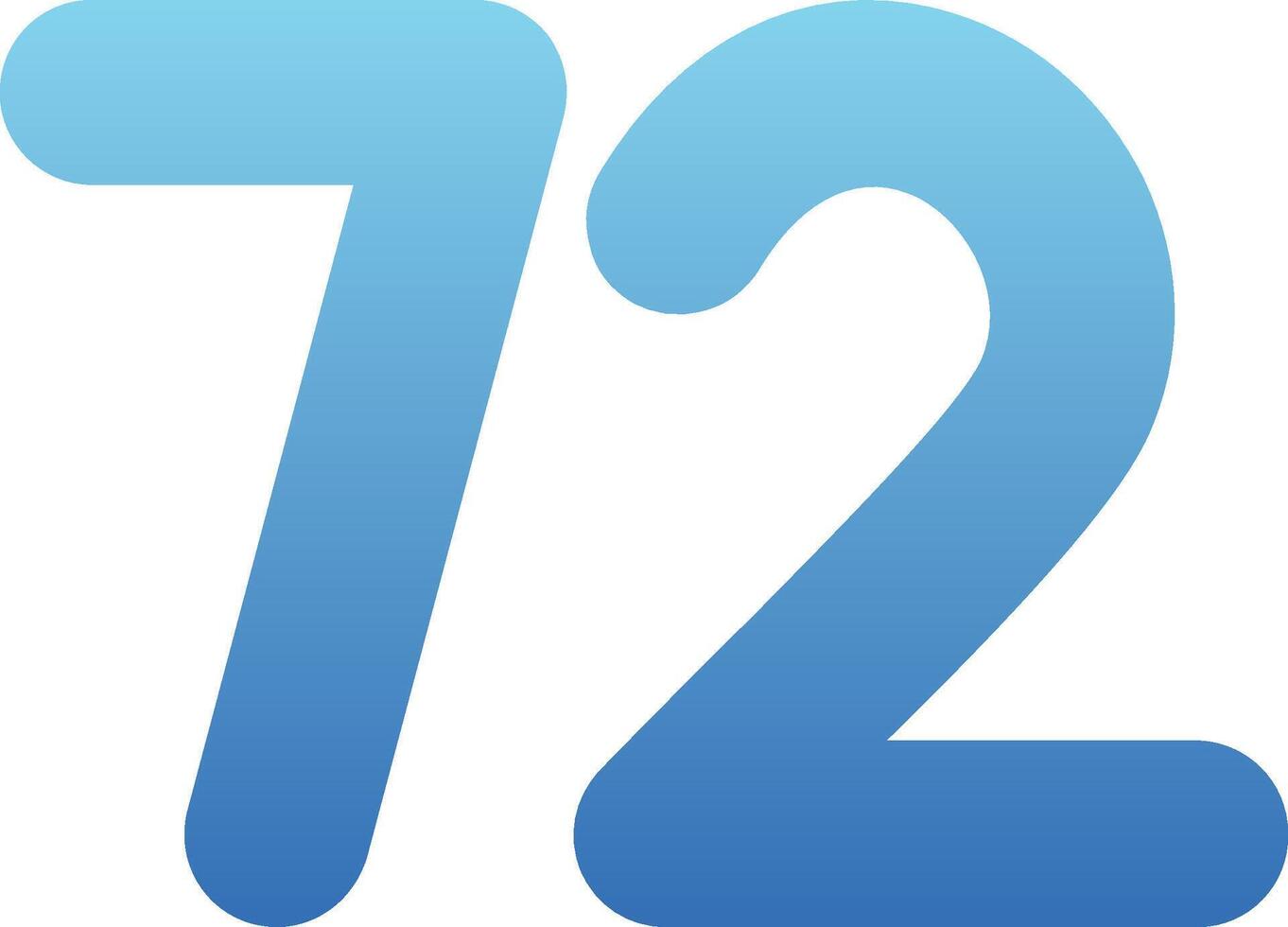Seventy two Glyph Gradient Icon vector