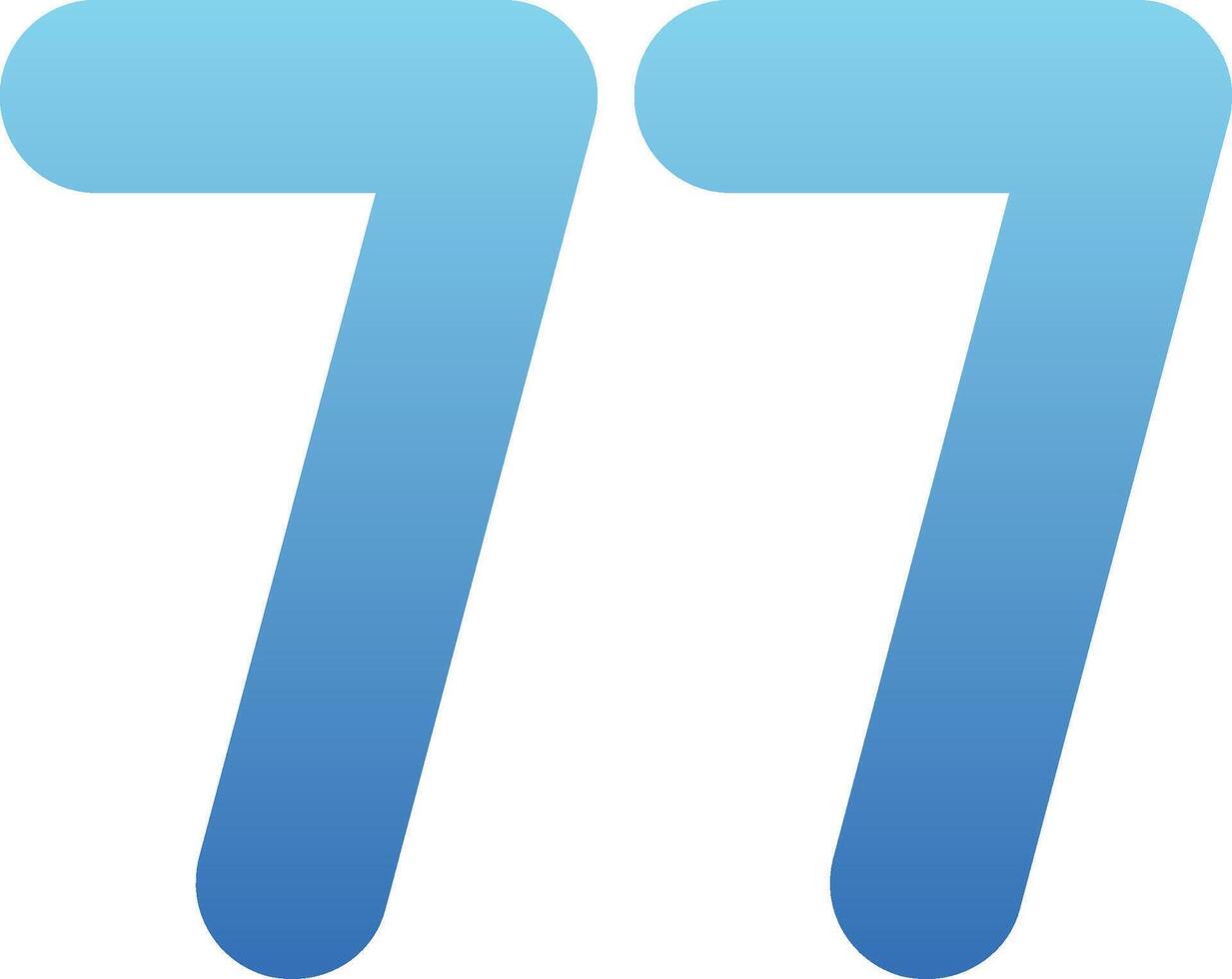 Seventy seven Glyph Gradient Icon vector