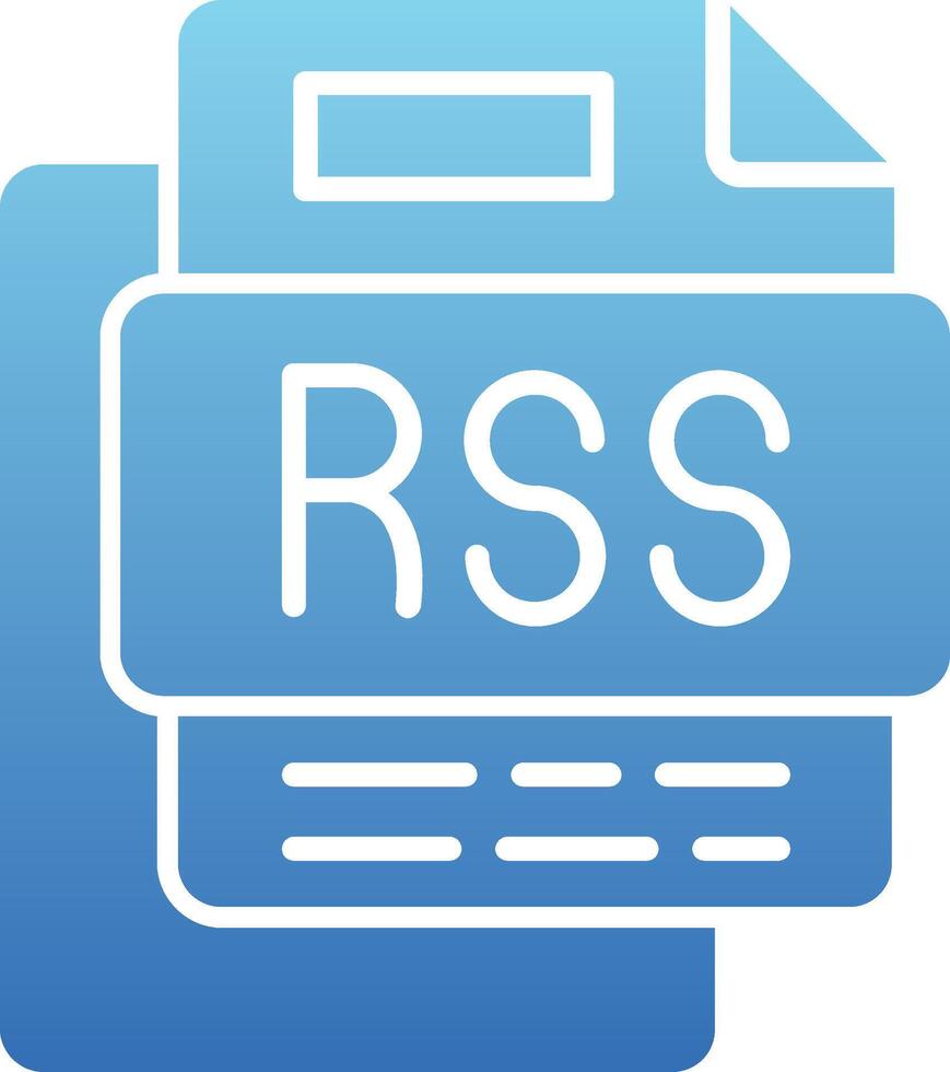Rss File Glyph Gradient Icon vector