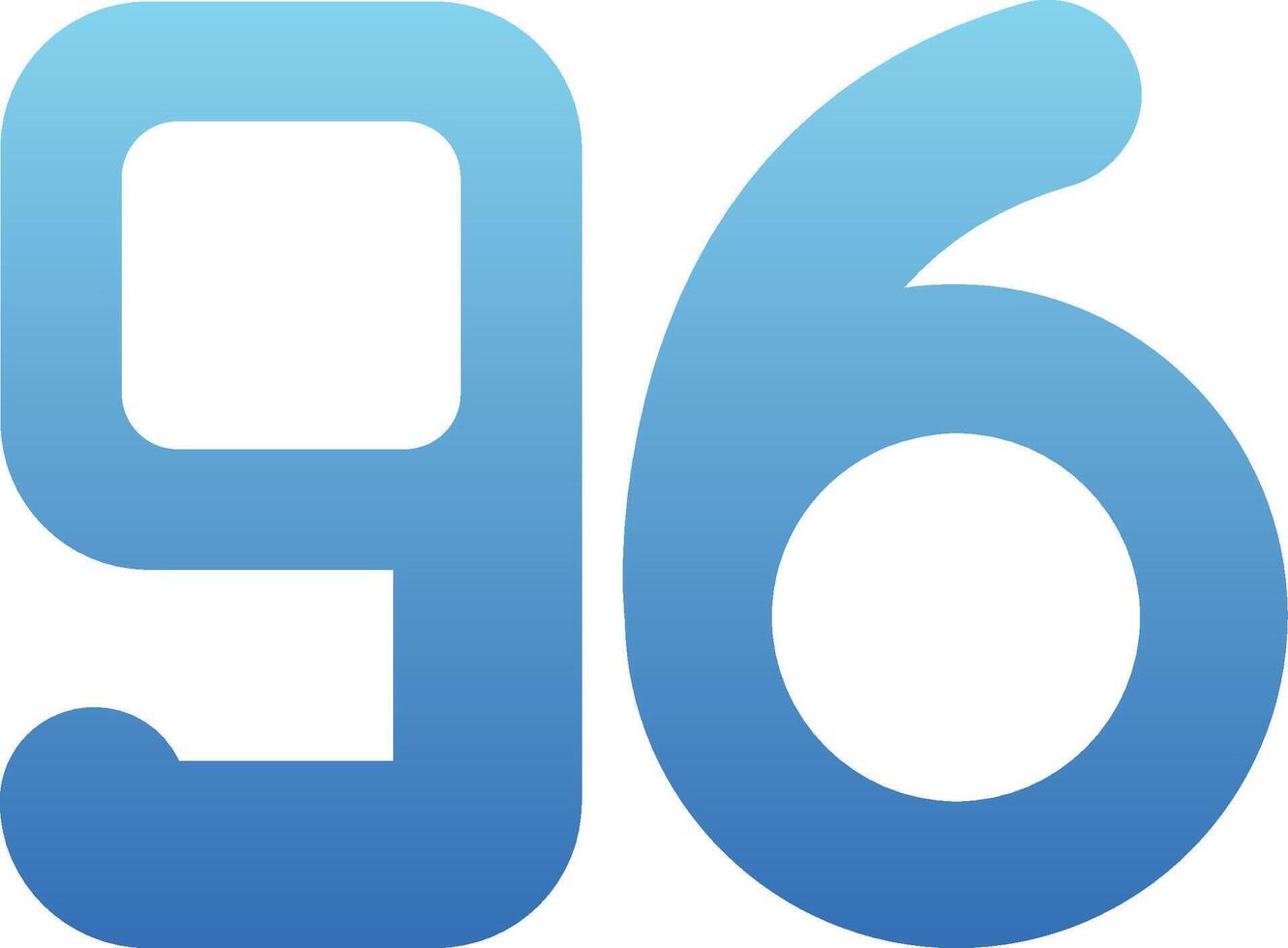 Ninety six Glyph Gradient Icon vector