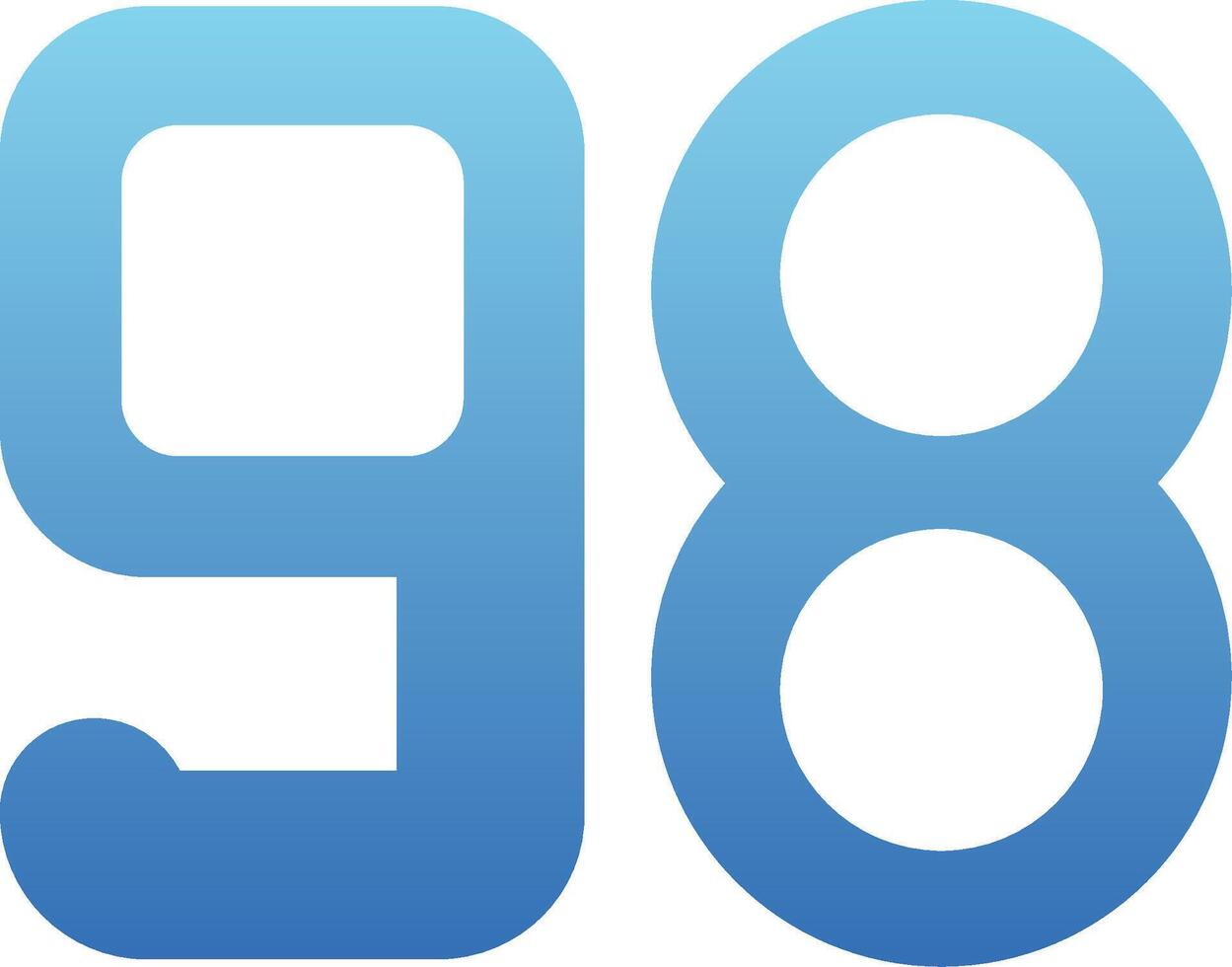 Ninety eight Glyph Gradient Icon vector