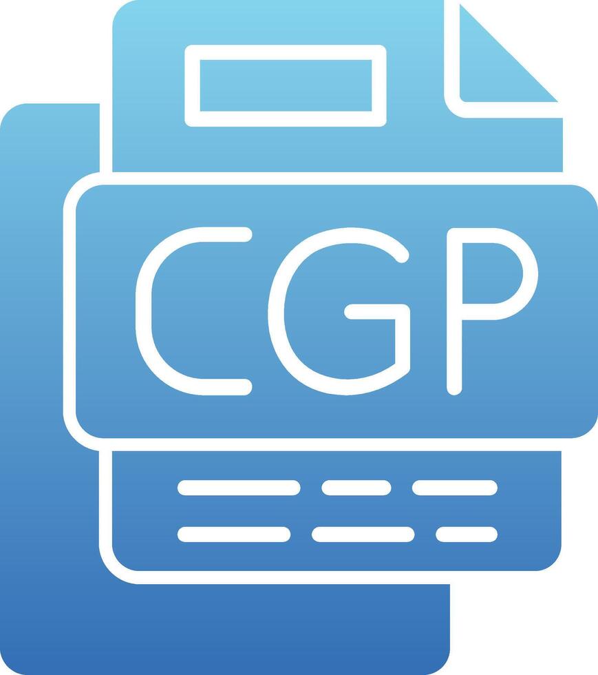 CGI File Glyph Gradient Icon vector