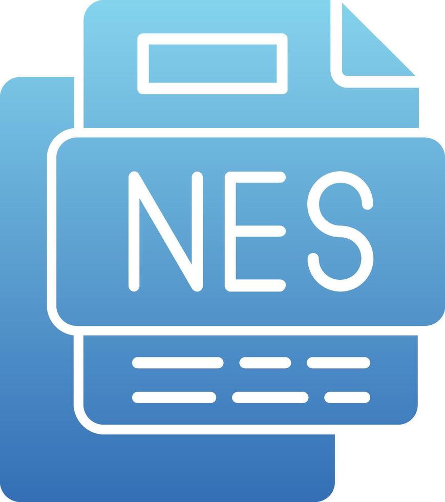 NES File Glyph Gradient Icon vector