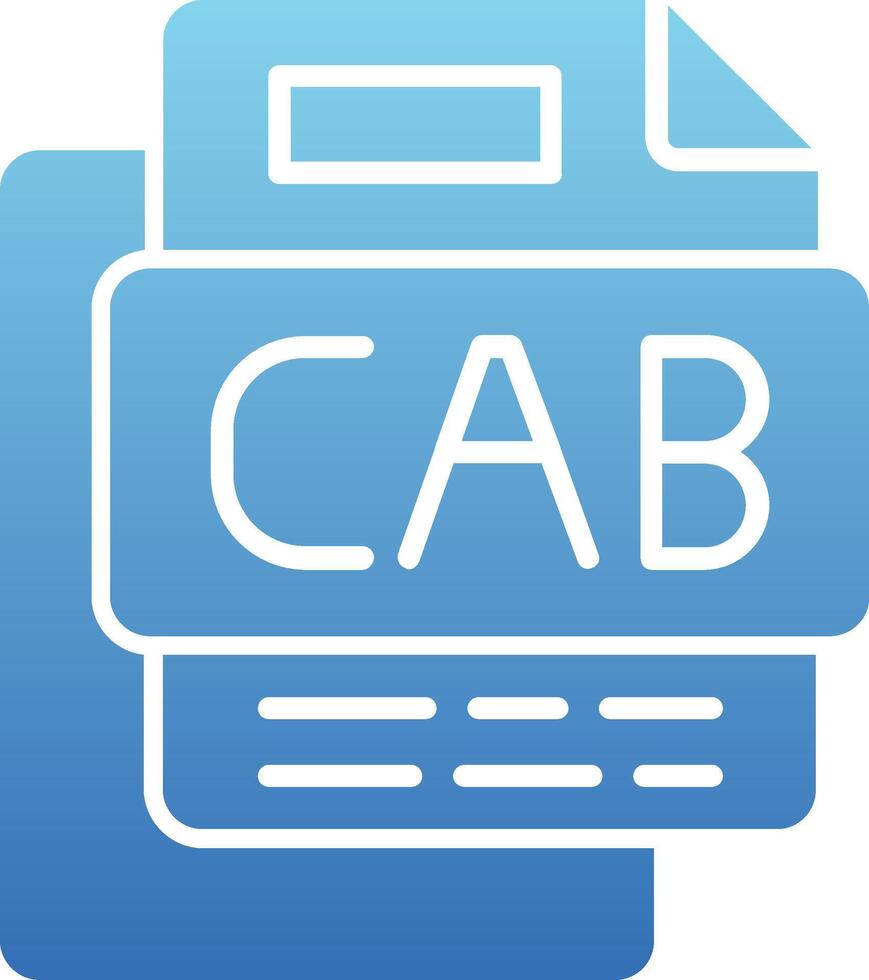 Cab File Glyph Gradient Icon vector