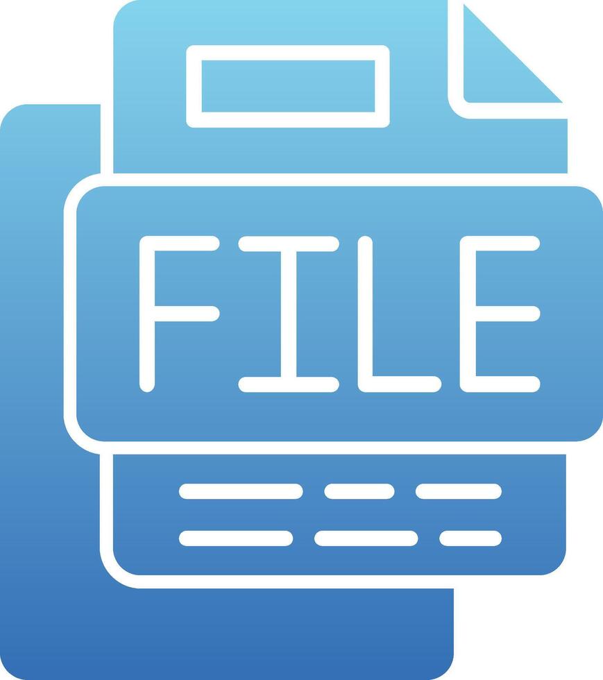 File Glyph Gradient Icon vector