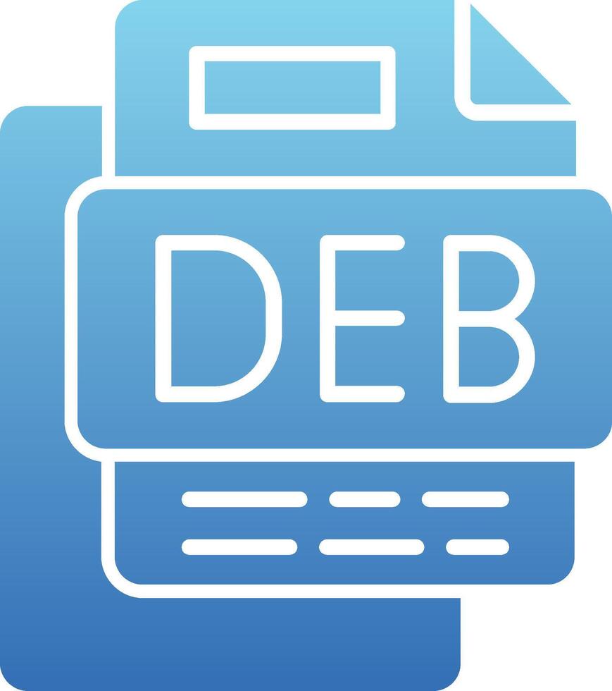 Deb File Glyph Gradient Icon vector