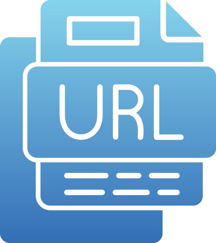 Url File Glyph Gradient Icon vector