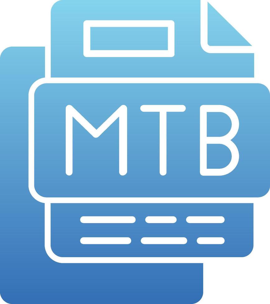 Mtb File Glyph Gradient Icon vector