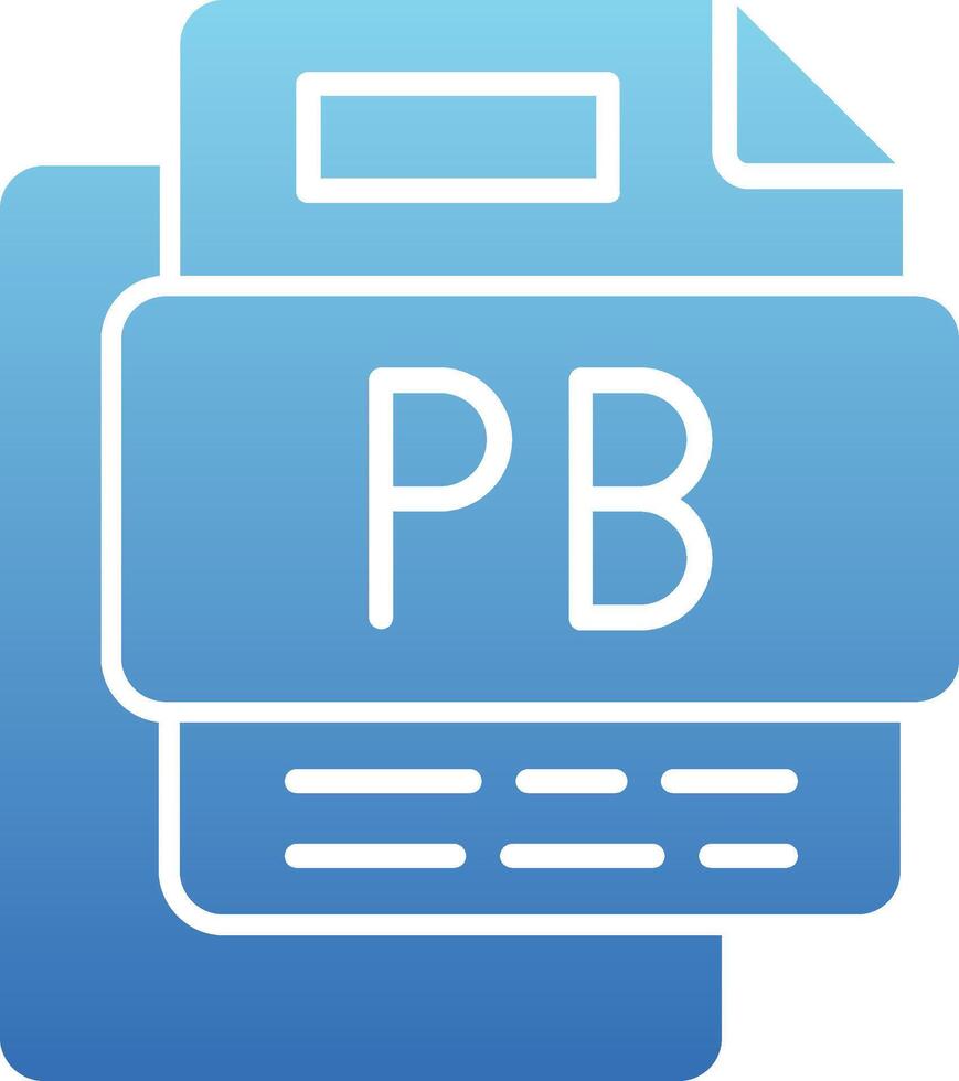 Pb File Glyph Gradient Icon vector