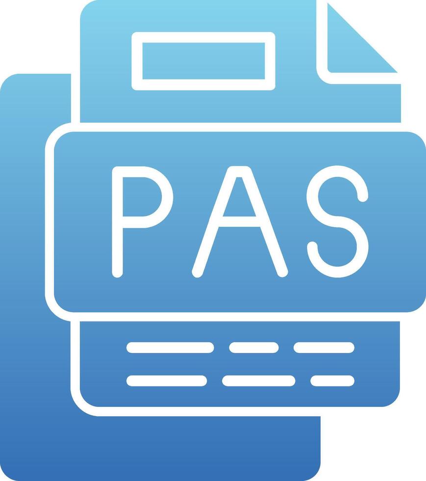 PAS File Glyph Gradient Icon vector