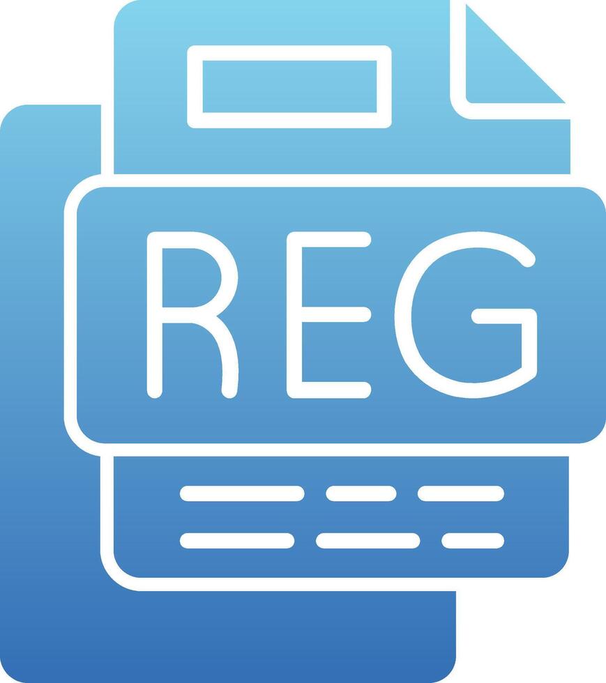 REG Fiile Glyph Gradient Icon vector