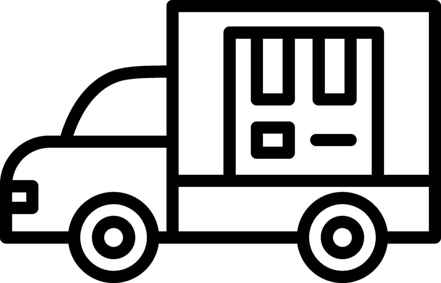Delivery Truck Line Icon Design vector