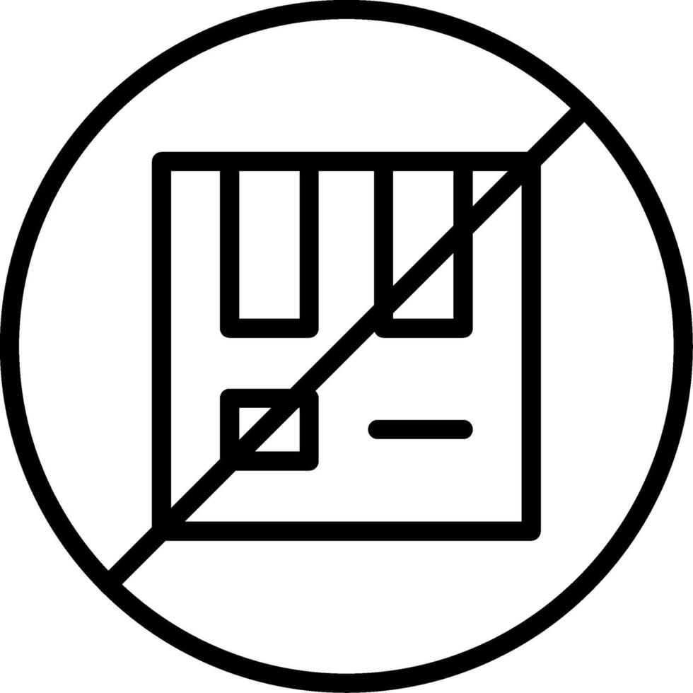 Out Of Stock Line Icon Design vector