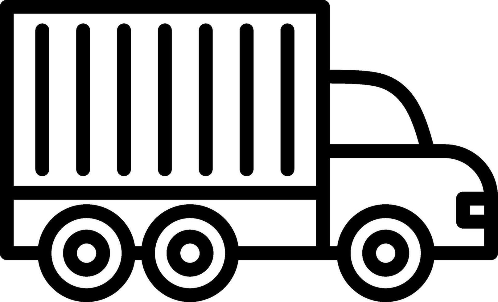 Cargo Truck Line Icon Design vector