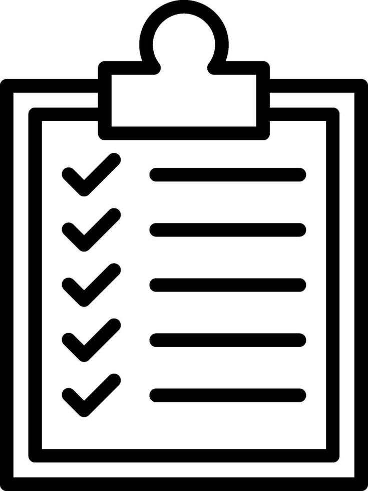 Clipboard Line Icon Design vector