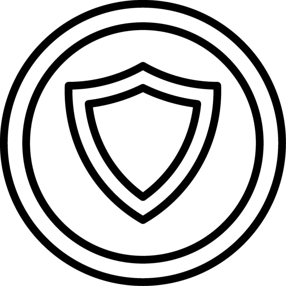 Shield Line Icon Design vector