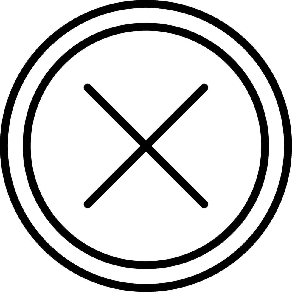 Close Line Icon Design vector