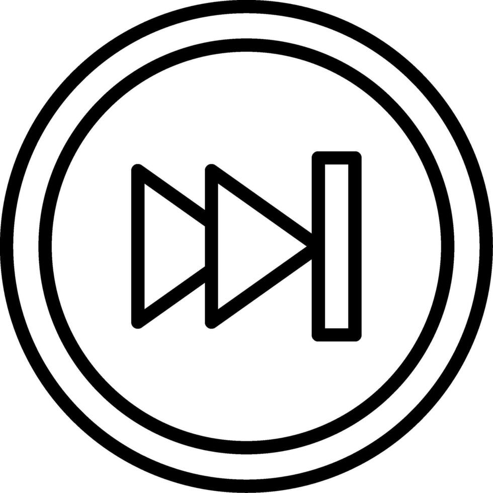 Fast Forward Line Icon Design vector