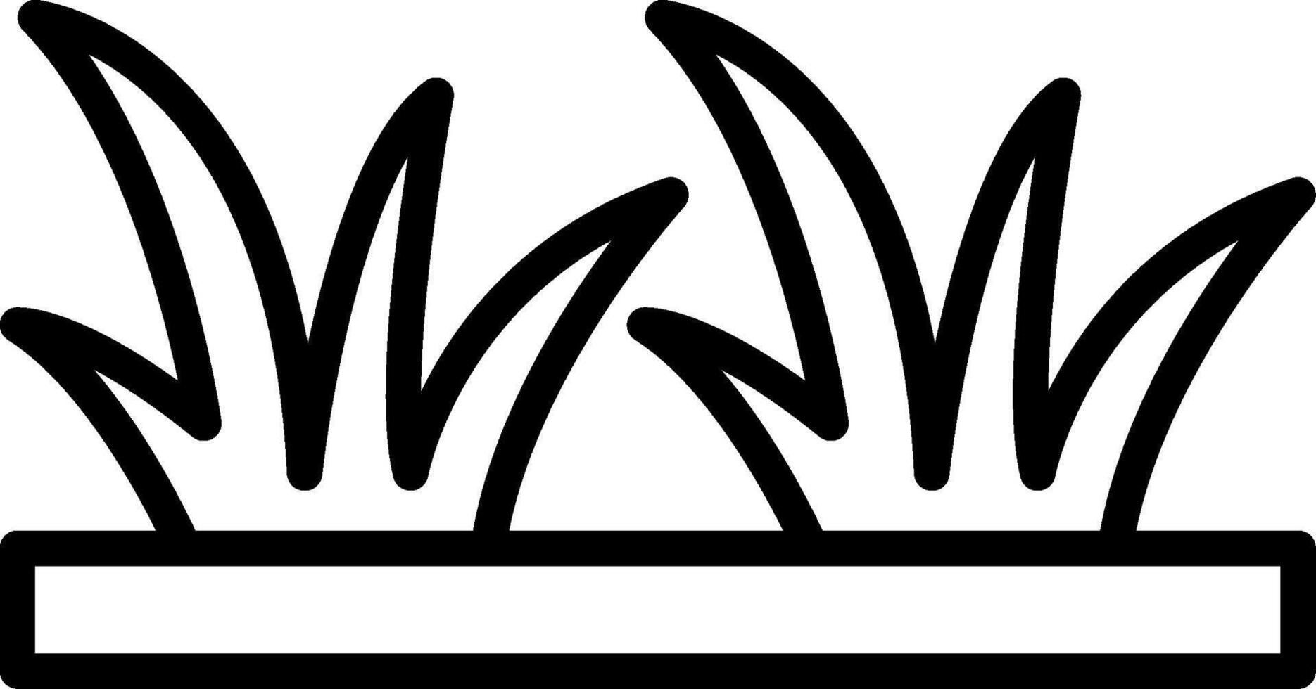 Grass Line Icon Design vector