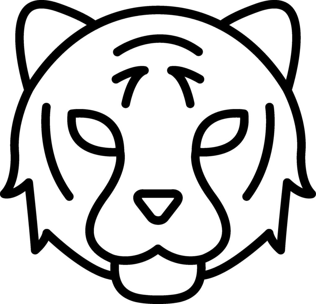 Tiger Line Icon Design vector