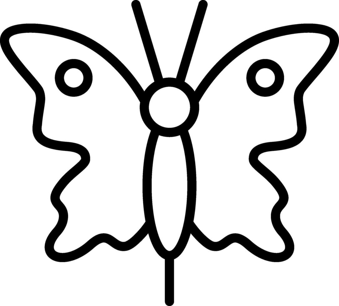Butterfly Line Icon Design vector