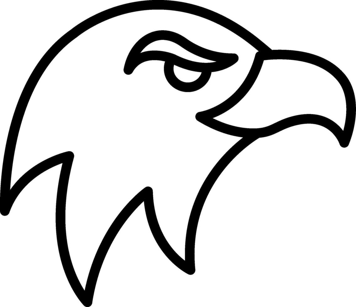 Eagle Line Icon Design vector