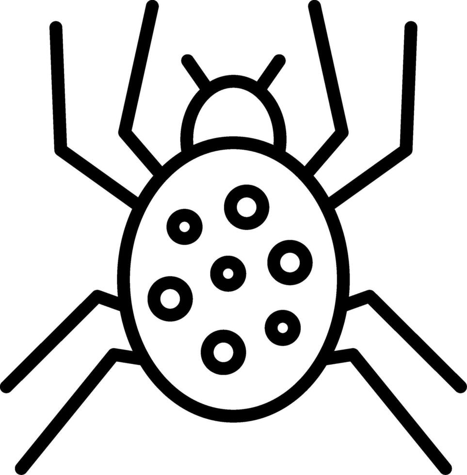 Spider Line Icon Design vector