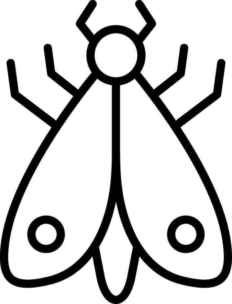 Moth Line Icon Design vector