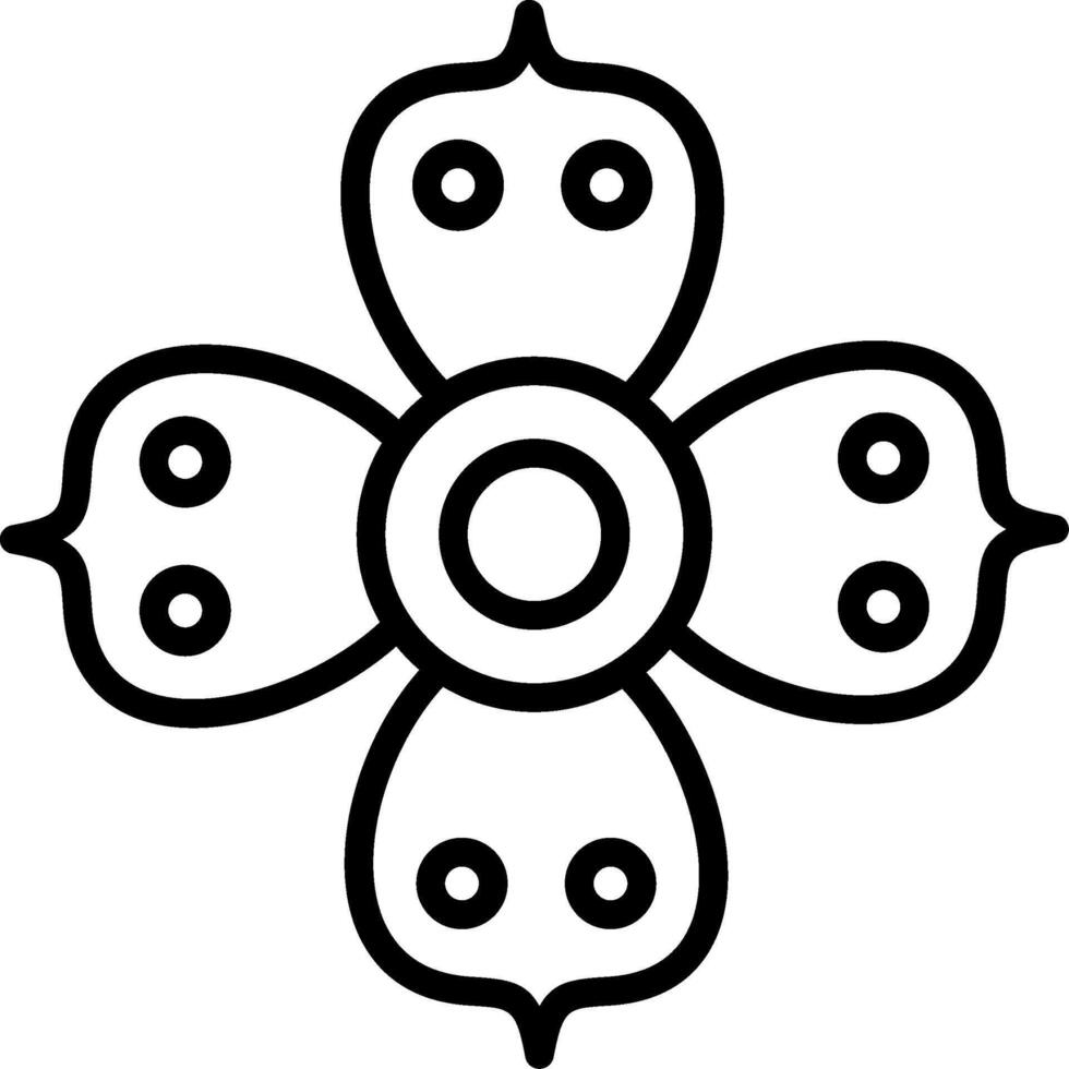 Rafflesia Line Icon Design vector