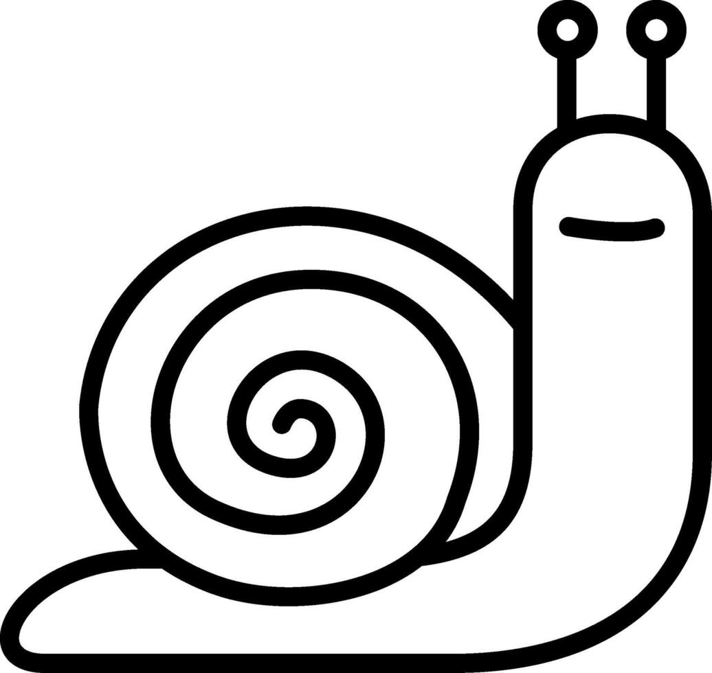 Snail Line Icon Design vector