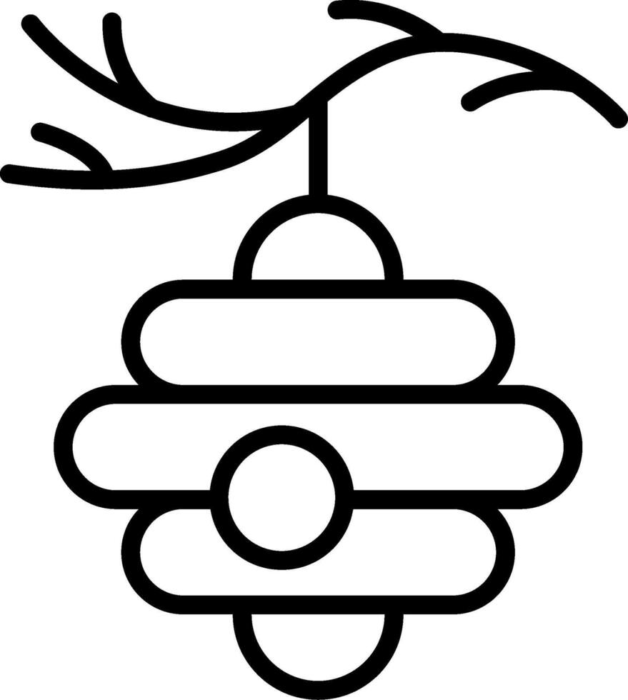 Hive Line Icon Design vector