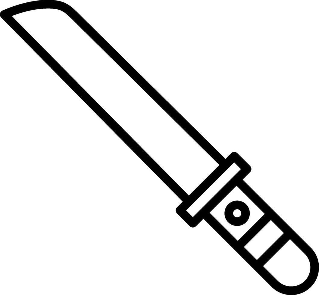 Machete Line Icon Design vector
