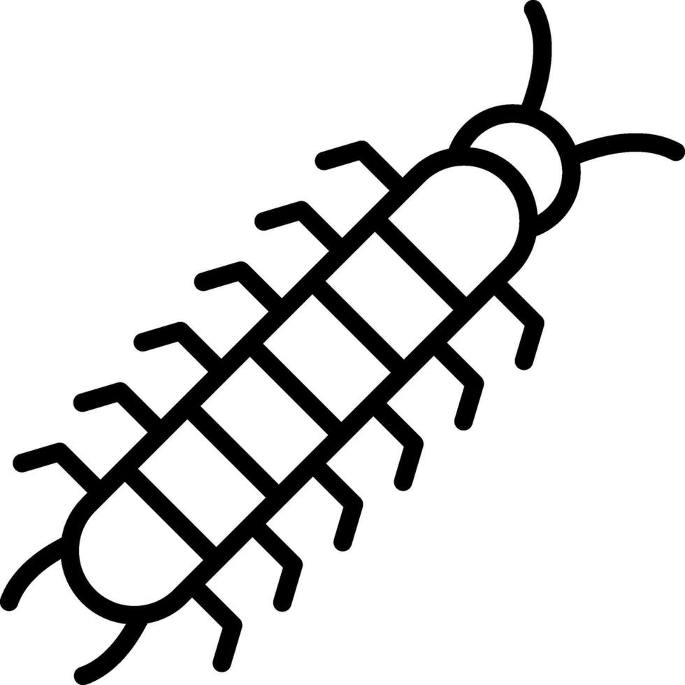 Centipede Line Icon Design vector