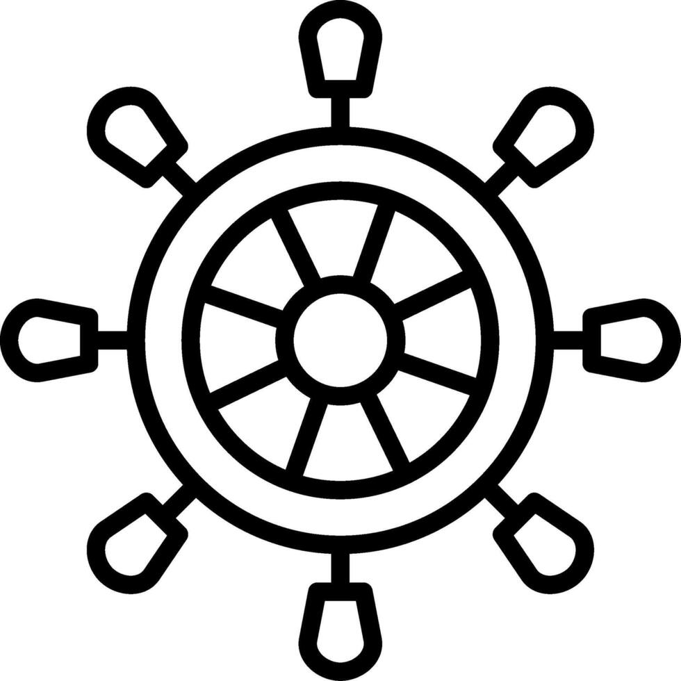 Helm Line Icon Design vector