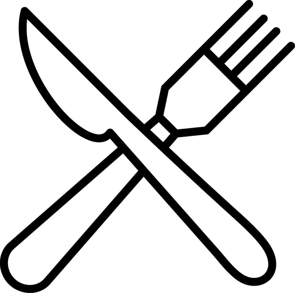 Cutlery Line Icon Design vector