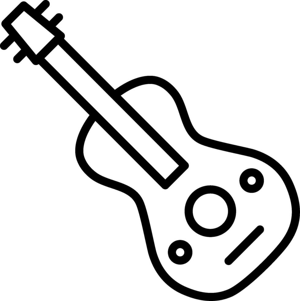 Guitar Line Icon Design vector