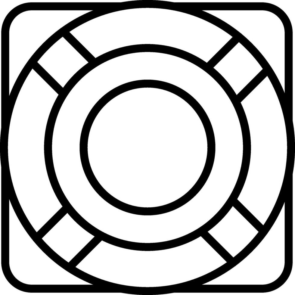 Lifesaver Line Icon Design vector