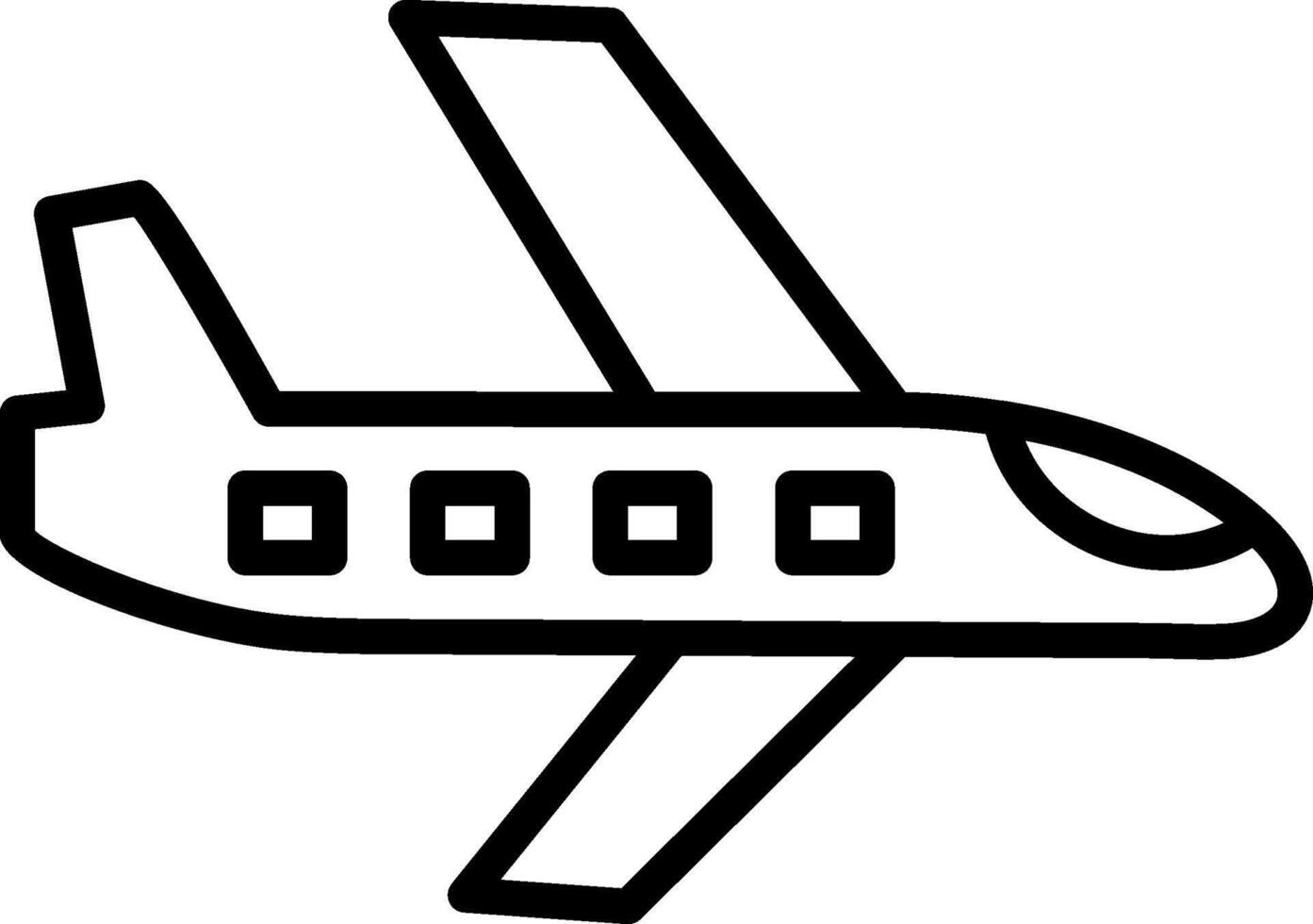 Plane Line Icon Design vector