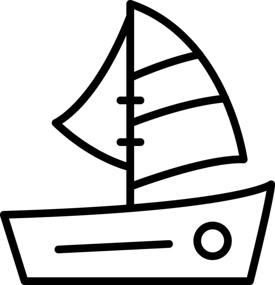 Boat Line Icon Design vector