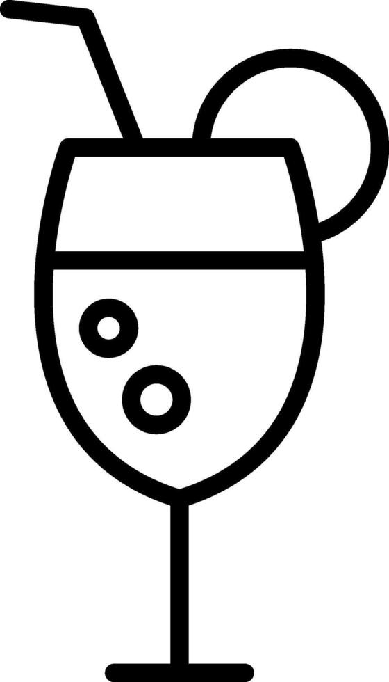 Cocktail Line Icon Design vector