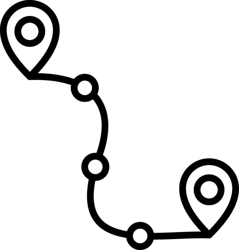 Route Line Icon Design vector