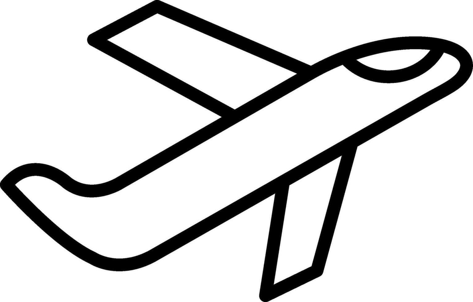 Aeroplane Line Icon Design vector