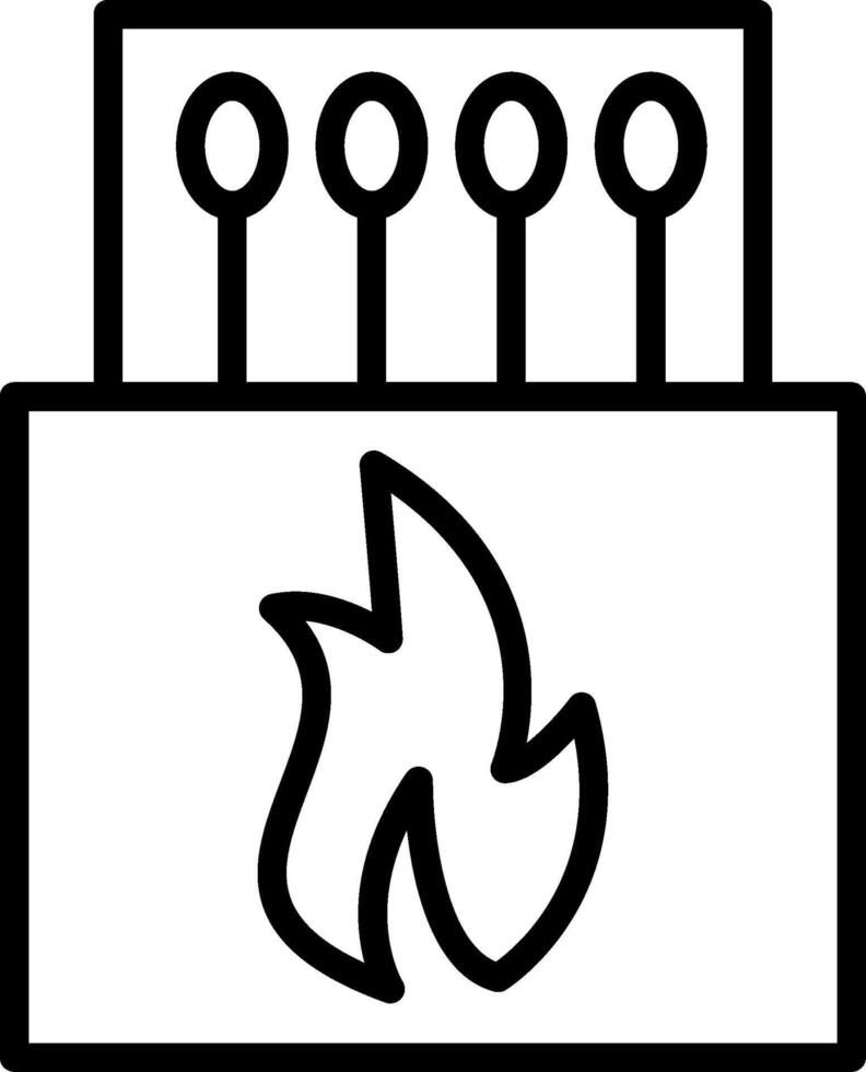 Matches Line Icon Design vector