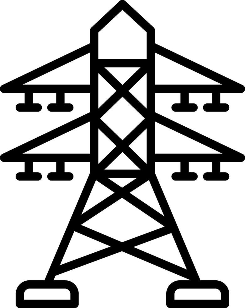Power Tower Line Icon Design vector