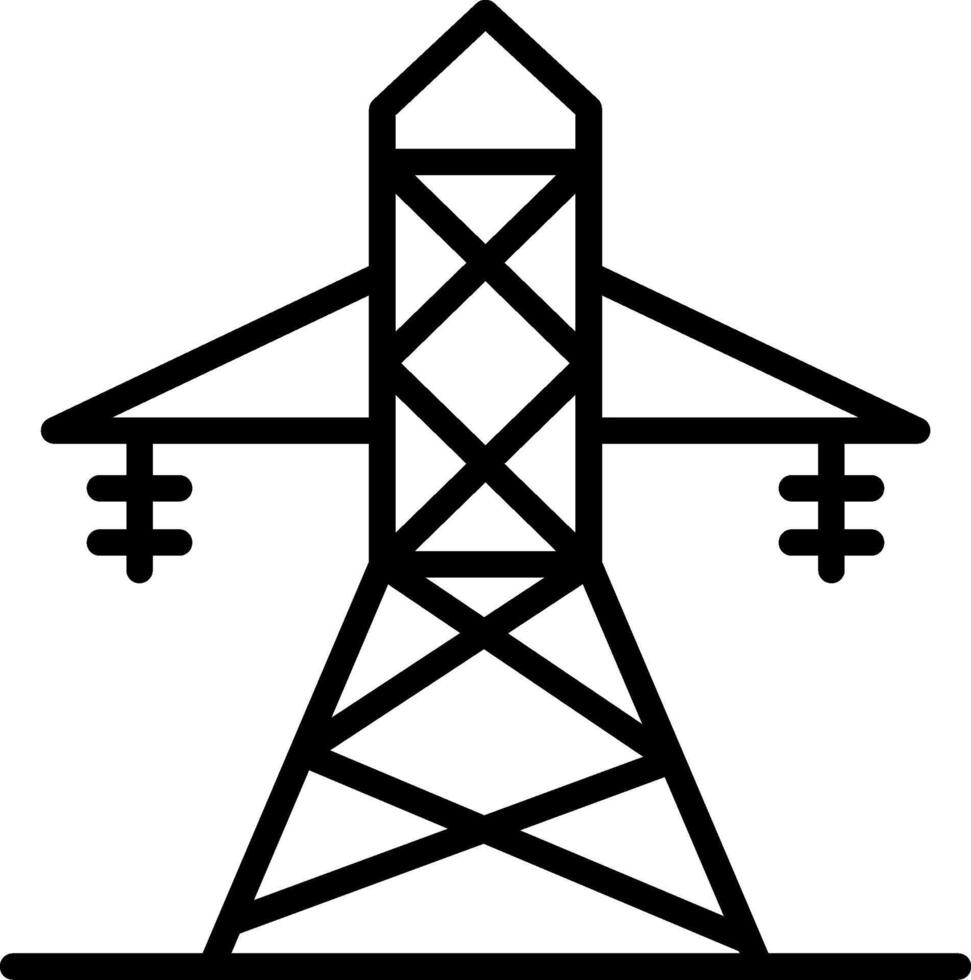 Electric Tower Line Icon Design vector