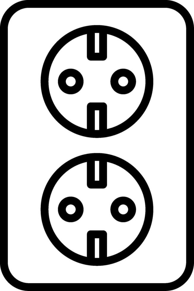 Socket Line Icon Design vector
