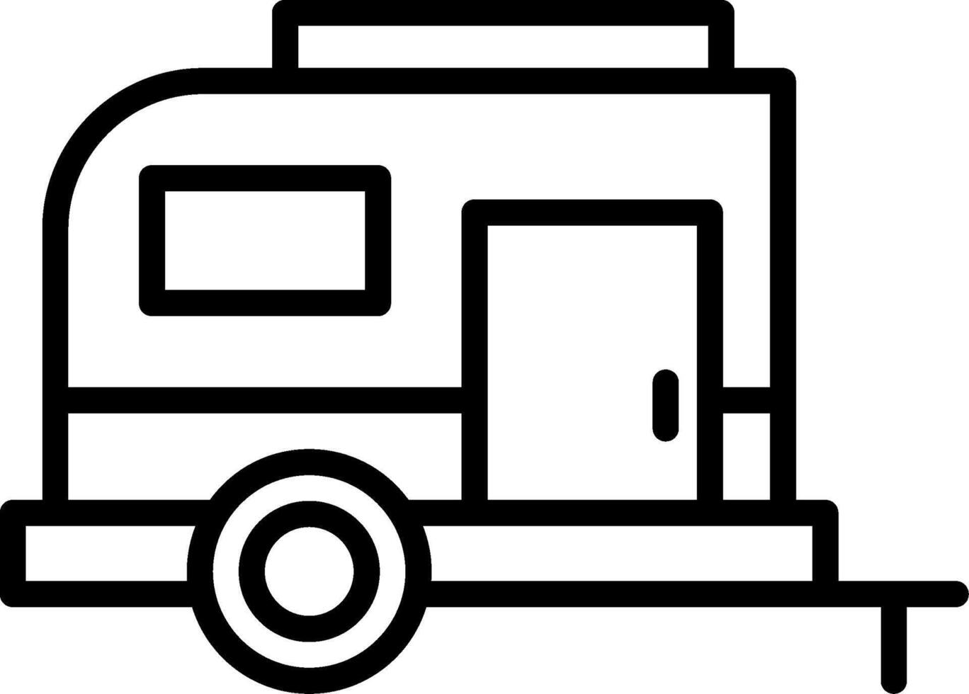Caravan Line Icon Design vector